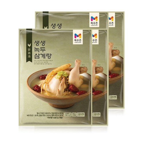 목우촌 삼계탕 4개 묶음 모음 / 녹두 황기 닭백숙 닭볶음탕 보양식, 1kg