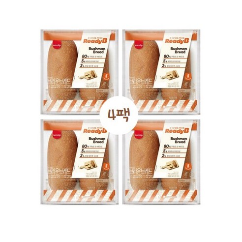 [오티삼립]레디비 상온 브라운브레드 2입(75g) 6봉, 75g, 6개