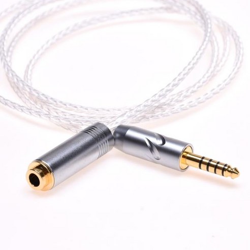 은도금 케이블 4.4mm 암 밸런스드 헤드폰 연장 호환 NW-WM1Z 1A MDR-Z1R TA-ZH1ES PHA-2, 03 1Meter