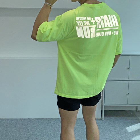 빠델 에어 스카치 프린팅 오버핏 반팔티셔츠 반팔 티셔츠