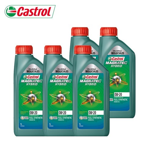 캐스트롤 마그네틱 하이브리드 0W20 1L X 5개 (가솔린 합성오일), 1000ml