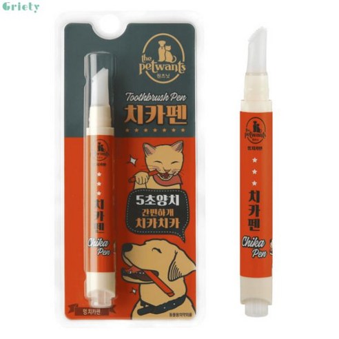 더펫원츠 강아지 치카펜 멍치카펜 강아지치약칫솔 일체형 11203617, 냥.치카펜 고양이치약