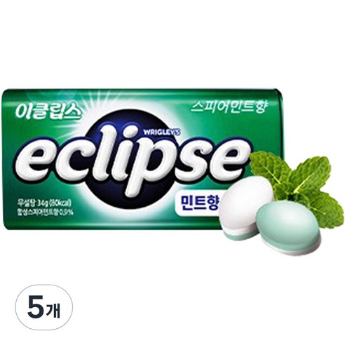 이클립스 스피아민트향 캔디, 34g, 6개