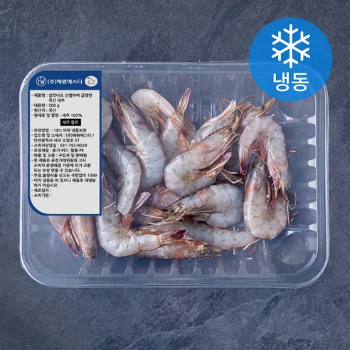 살맛나요 선별하여 급랭한 국산 새우 (냉동), 300g, 1팩