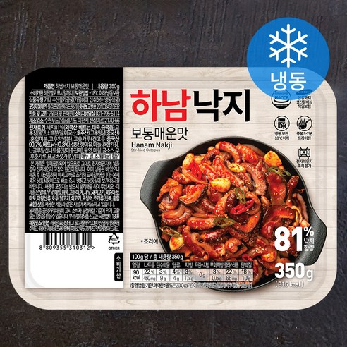 하남낙지 보통 매운맛 (냉동), 350g, 4개