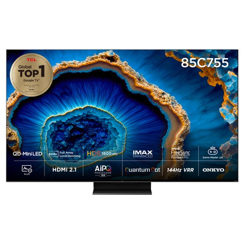 TCL 4K QD-Mini LED 안드로이드 12 TV, 248cm(98인치), 98C755, 스탠드형, 방문설치