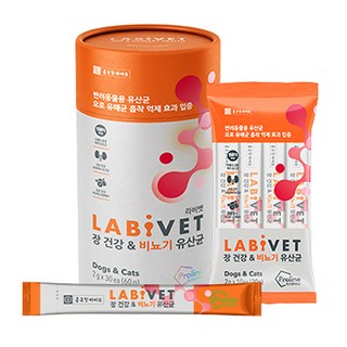라비벳 반려동물 장 건강 & 비뇨기 유산균 60g, 30회분, 장건강/유산균, 3개
