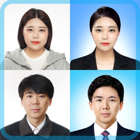 동네사진관 [18장] 셀프 증명사진 셀카 인화 출력 반명함 여권사진 사원증 비자 취업 정장합성 핸드폰, 3.여권(3.5x4.5)