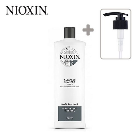 니옥신 3D 케어 시스템 클렌저 샴푸 일반모 진행 No.2 + 펌프, 1000ml, 1개