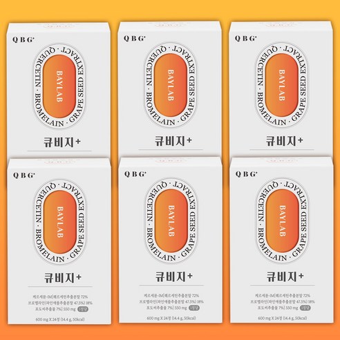 베이랩 큐비지 케르세뮨 케르세틴 케르세톨 브로멜라인 6 BOX, 6박스, 600mg