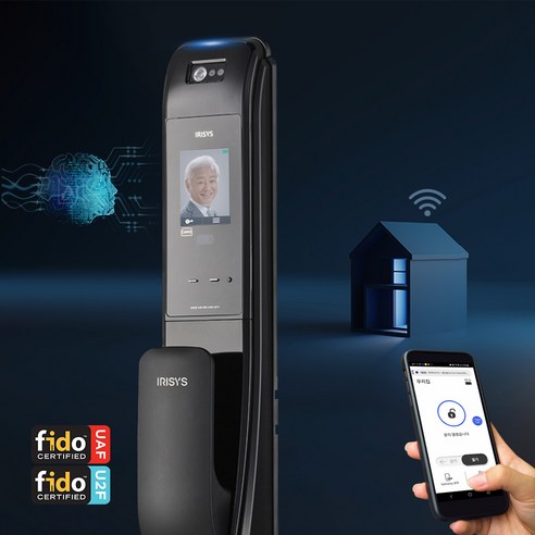 아이리시스 Ai 얼굴 인식 도어락 IFP-7080 IoT / 인공지능 안면인식 스마트폰 원격 제어 잠금/해제 출입관리 사진 촬영/전송, 방문설치, 7080 IoT(단품)