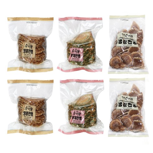 경주 수미 전병 종합 세트 (땅콩400g+부채400g+생강300g), 1개, 1100g