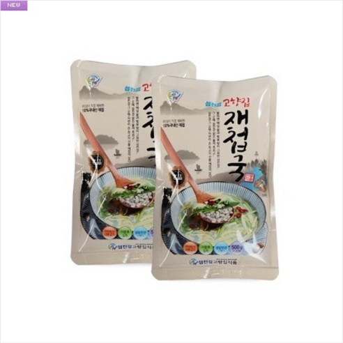 (초특가) 100% 국내산 재첩 섬진강 고향집 재첩국 (18인분), 700g, 6개