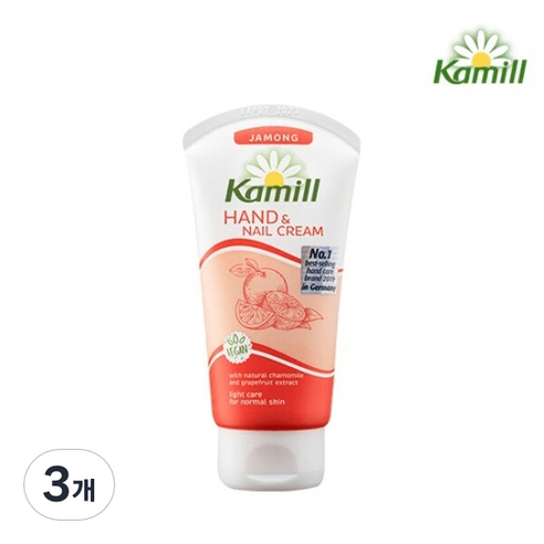 카밀 핸드&네일 크림 피치, 3개, 75ml
