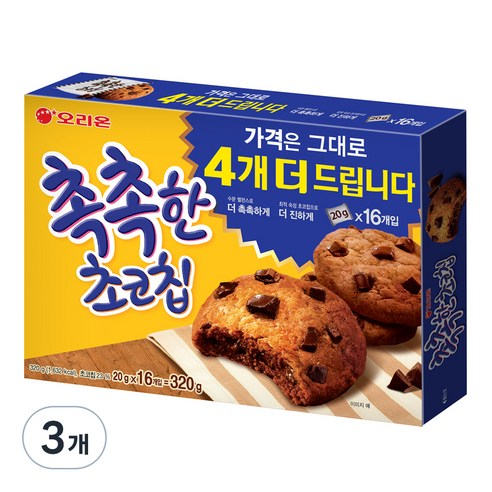 오리온 촉촉한초코칩 320g, 6개