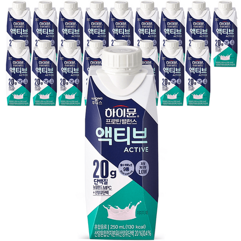 하이뮨 일동후디스 프로틴 밸런스 액티브 밀크 오리지널, 250ml, 16개