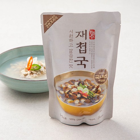 가마솥 재첩국, 500g, 12개