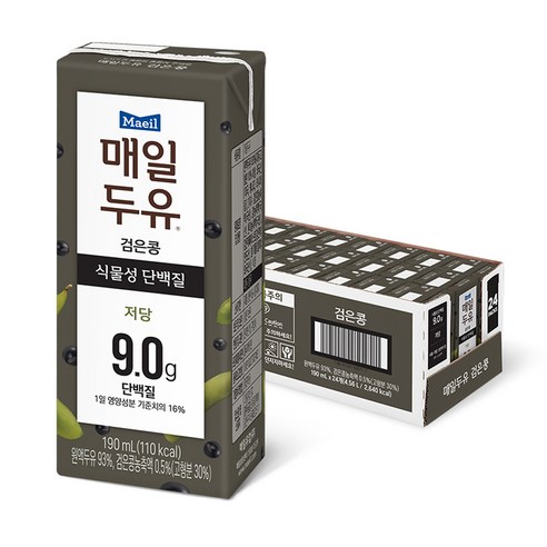 매일두유 검은콩 190ml, 19개