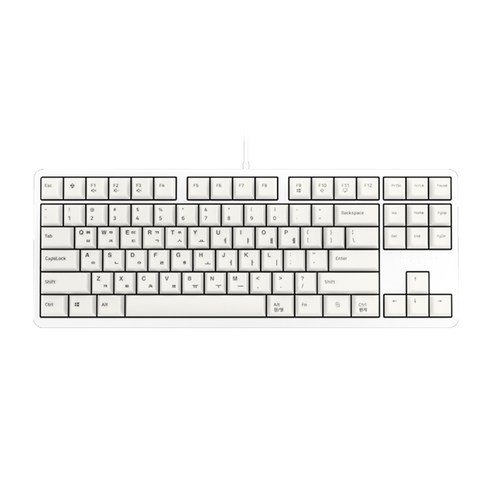 CHERRY 기계식키보드, 텐키리스, G80-3000S TKL (갈축), 화이트