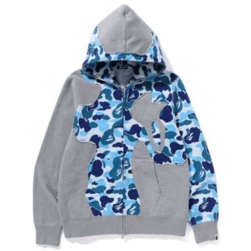 베이프 후드집업 ABC CAMO PATCHWORK FULL 1K30 115 008, GREEN