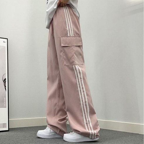 스포티 스트릿 트랙 카고 와이드 트레이닝 팬츠