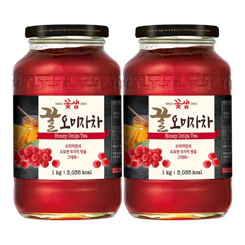 꽃샘 꿀오미자차 1kg x 2개, 1개입