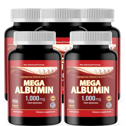 Dr.K&C HNHusa 메가 알부민 단백질 1000mg 360정 건강한 신장 간 기능 웰빙 전반적인 건강 지원 에너지 수명 균형 보충제 2팩 149003, 2개
