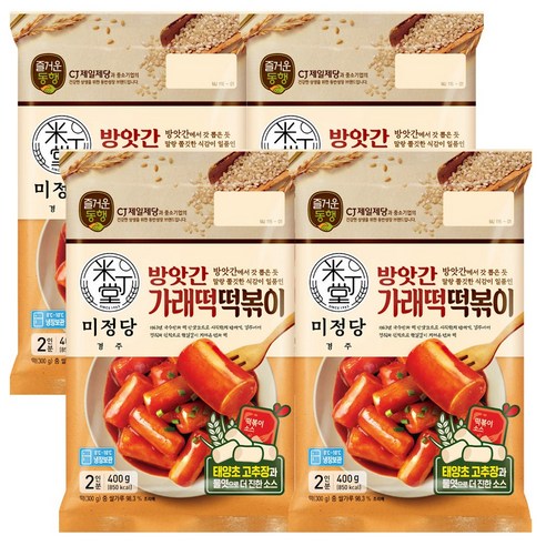 [제일제당] [CJ] 미정당 방앗간 가래떡 떡볶이 400G x6개, 6개