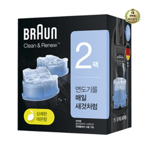 BRAUN 클린 앤 리뉴 면도기 세정액, CCR (8개입)