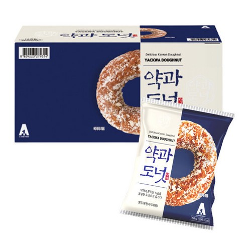 간편간식 식사대용 더욱 달콤쫀득해진 약과도넛 60gx12개, 60g, 2개