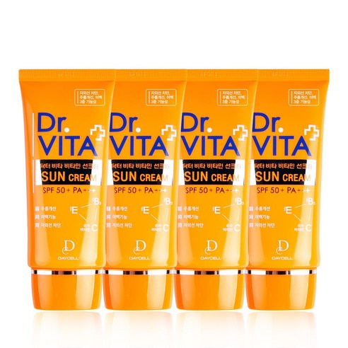 닥터비타 미백 주름개선 자외선 차단 3중 기능성 비타민 선크림 (SPF50+ / PA+++), 50g, 3개