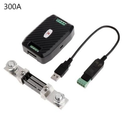 PZEM-017 DC 전류 미터 RS485 인터페이스 Modbus 전압계 전력 에너지 0-300V 50A/300A 션트 USB 케이블, 300a