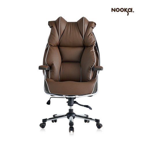 누카체어 가죽 브라운 컴퓨터 게이밍 의자 사무 사무용 중역 PC방 책상 편한 NOOKA G700-PVC