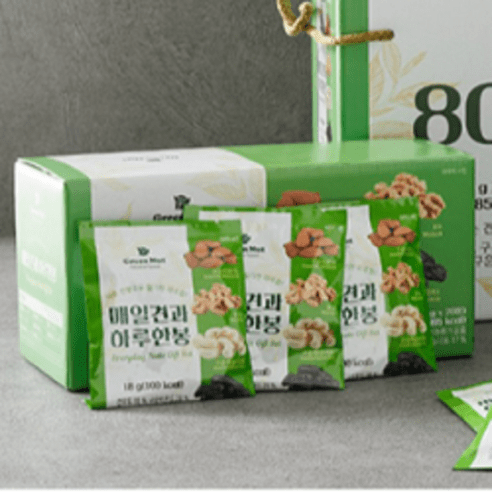 롯데백화점 매일견과 하루한봉 프리미엄 하루견과 18g 20봉 구운 캐슈넛, 360g, 4박스