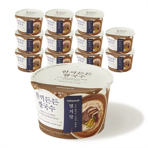 네이처빌 한끼든든 쌀국수 멸치맛, 92g, 12개
