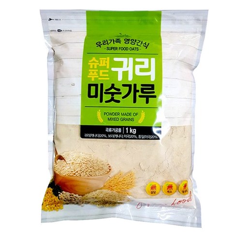 슈퍼푸드 귀리 미숫가루, 1kg, 2개