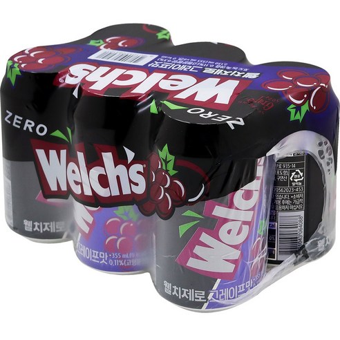 웰치스 제로 그레이프맛, 355ml, 24개