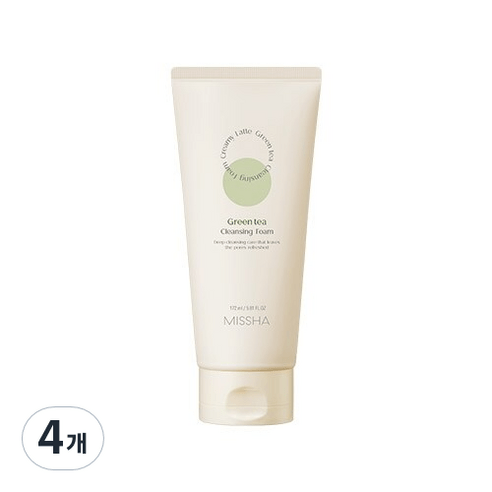 미샤 크리미 라떼 클렌징 폼 녹차, 172ml, 7개