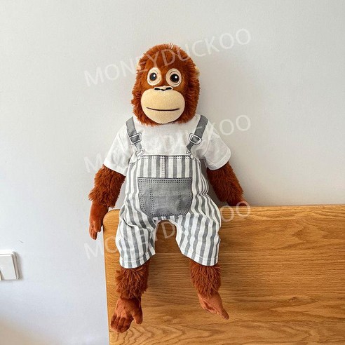 1+1 오랑우탄 인형 옷 입히기 의상 원숭이 오랑이 오란이 꾸미기, G, E, 66cm 오랑우탄 인형 기준(인형 미포함)