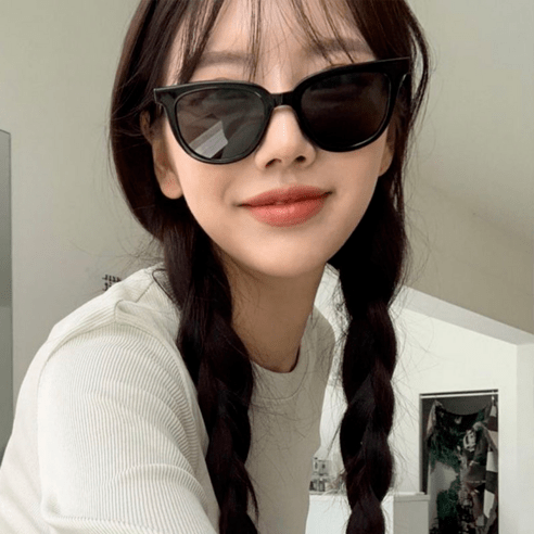 VINEGRAY 여성 힙한 선글라스 틴트 뿔테