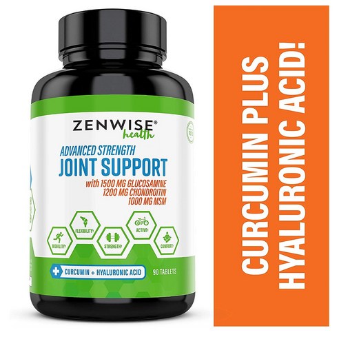 젠와이즈 조인트 서포트 90정 Zenwise Joint Support Glucosamine Chondroitin Curcumin 90 Tablets, 1개