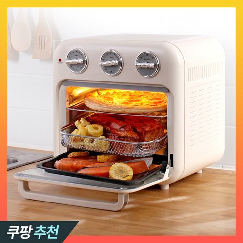 [키친먼트] 2024년형 레트로 오븐형 에어프라이어 대용량 18L