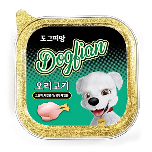 도그피앙 시저 반려견 사각캔 강아지 간식 주식 캔 100g 2박스, 24개, 오리고기 100g