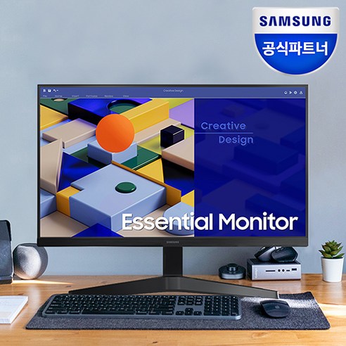 삼성전자 S22C310 54cm 56cm 22인치모니터 LED 모니터 슬림 베젤 75Hz IPS패널