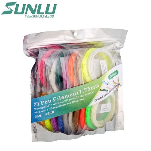 3D펜 범용 표준 3D필라멘트 PCL 5m 20롤 / PCL 5m 10롤 랜덤 10색상 SUNLU
