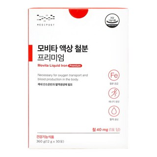 메디포스트 모비타 액상철분 프리미엄 30포, 1개, 30회분