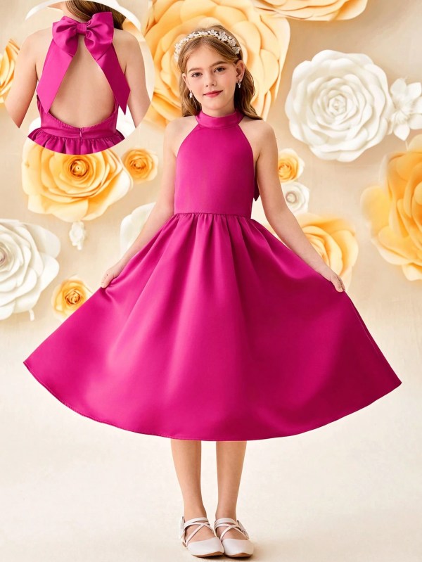 Prom lilled kuuma roosa kleit Prom lilled kuuma roosa kleit