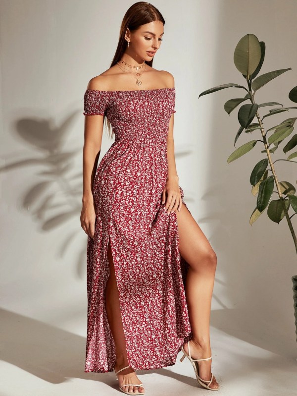Floral õlgadest kleit Floral õlgadest kleit