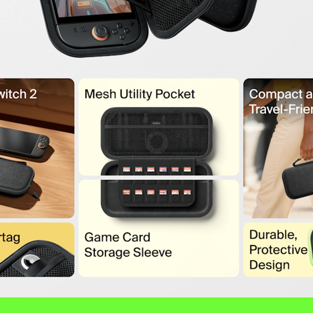 The new line of Belkin’s switch 2 accessories includes a simple but effective charging case The new line of Belkin’s switch 2 accessories includes a simple but effective charging case