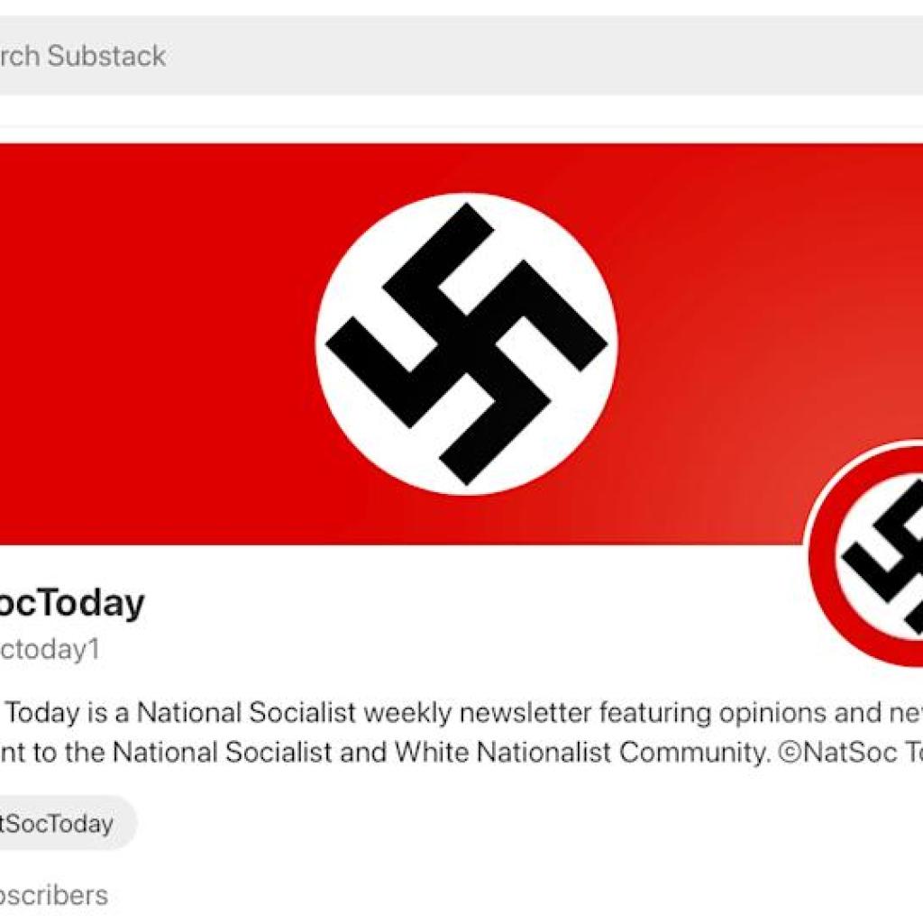 Push alerts sent by SUBSTACK accidentally promoting a Nazi publication Push alerts sent by SUBSTACK accidentally promoting a Nazi publication